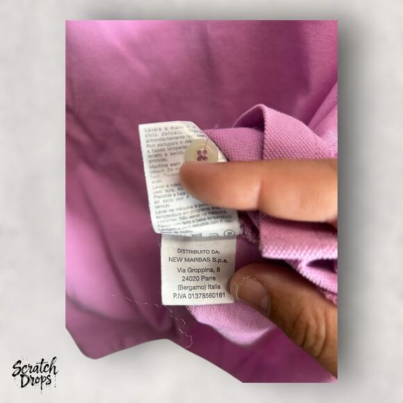 Women Polo Shirt Sz Large Made in Italy Pink Casual Short Sleeve Top Fashion W01 - Picture 3 of 5